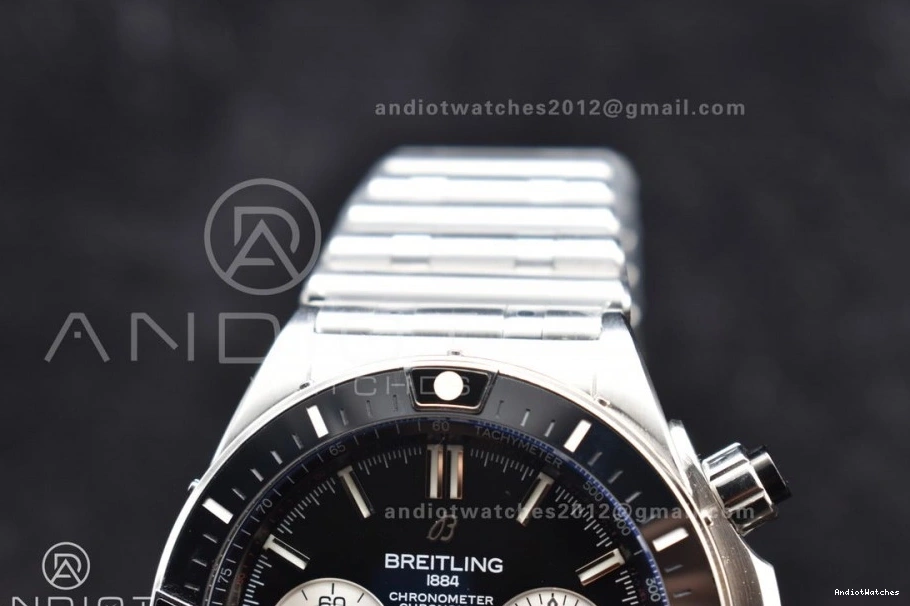 B01 Edition 1:1 BLSF 44mm Bracelet Black A SS on Sustainable Chronomat Dial 586 Best SS 0410